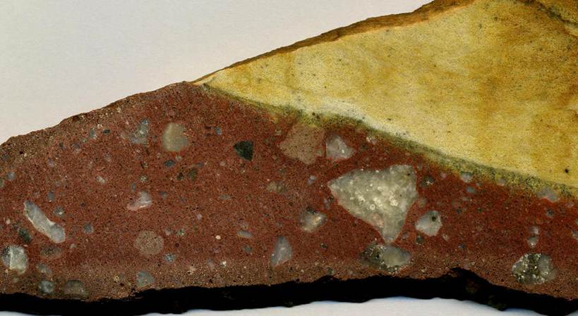 Ritland meteorite impact breccia impactite THIN SECTION great clasts in matrix 